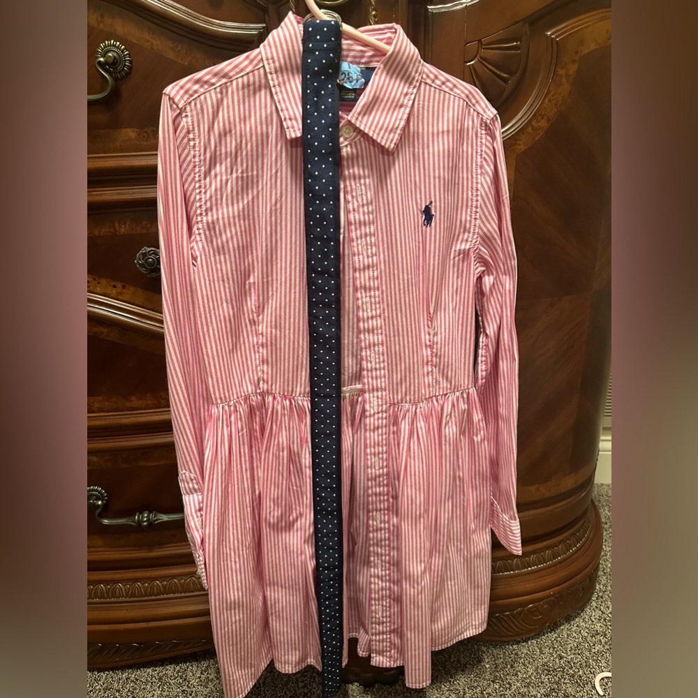 Girls Shirt Dress with a matching belt